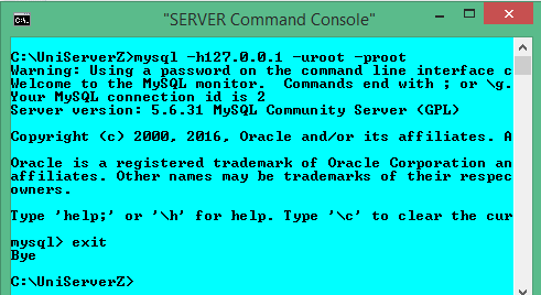 Server Command Console