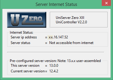 Server Internet status