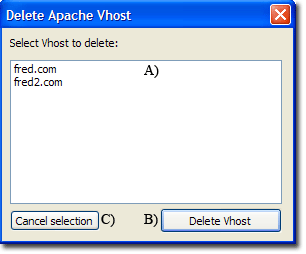 Delete Vhost